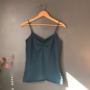 LOFT Camisole Teal Ruched Bust Size XS
